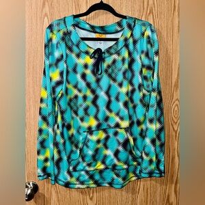Rudy Rd Drawstring Collar Blouse - Lg